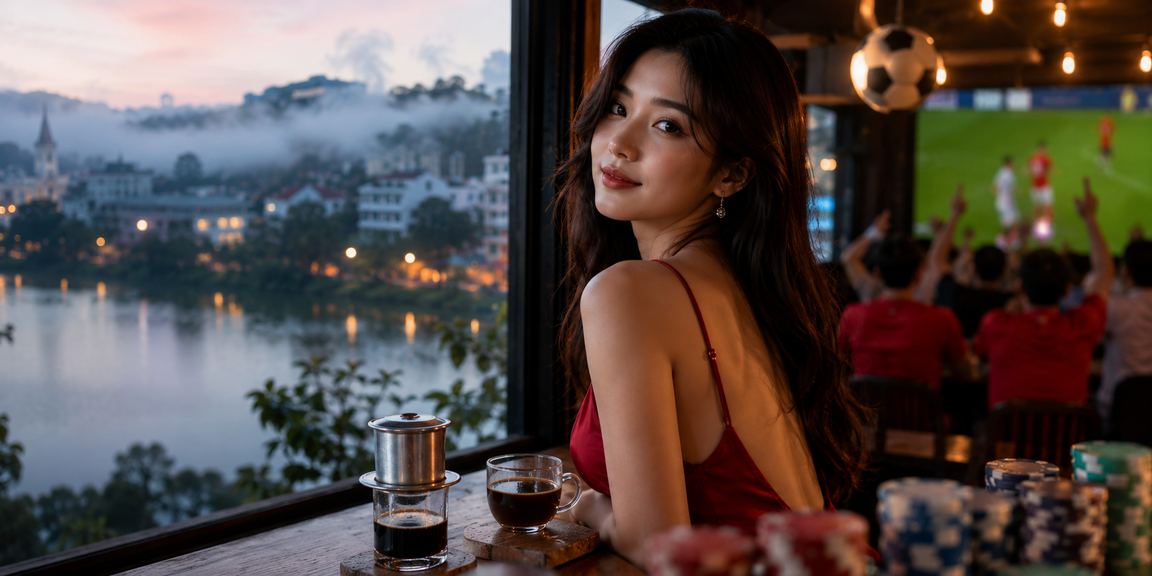 Người chơi Đà Lạt xem kèo bóng đá một cách thư thái bên tách cà phê buổi sáng