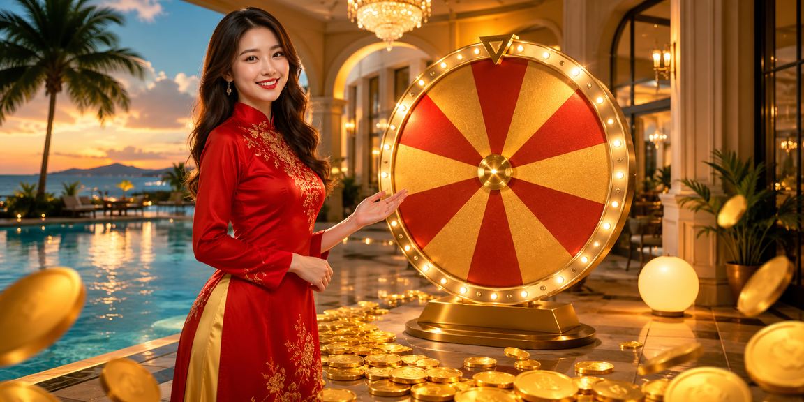 Phụ nữ Việt Nam trong áo dài tham gia hoạt động may mắn tại Đà Lạt