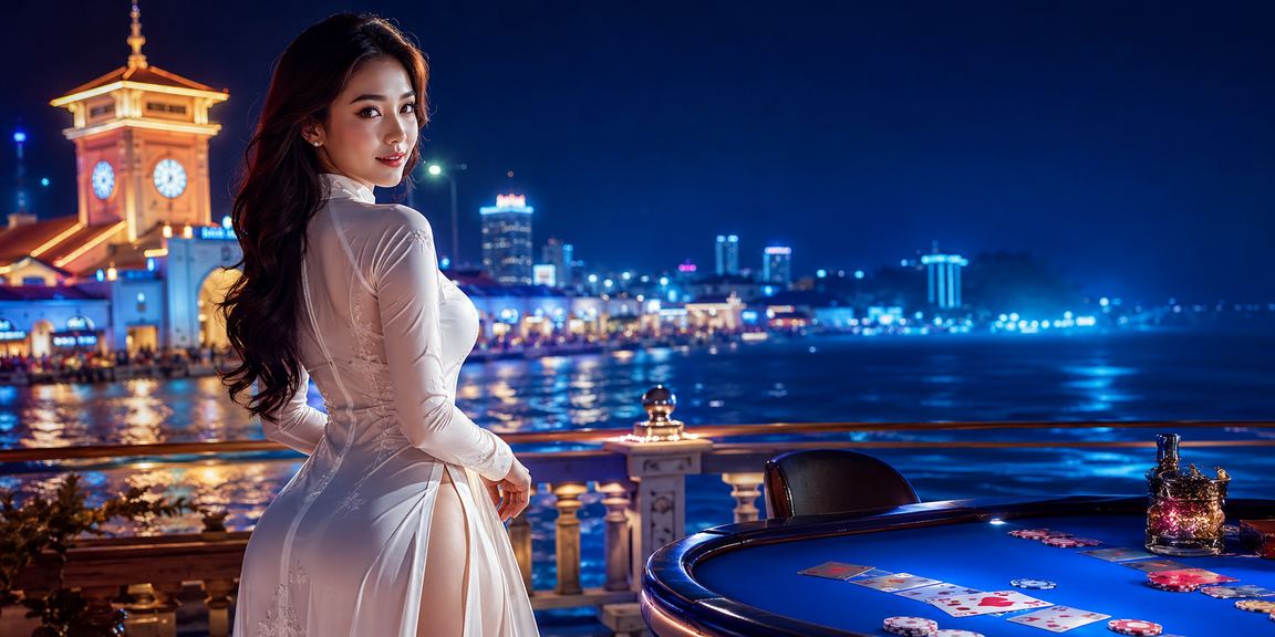 Người phụ nữ áo dài TP. Hồ Chí Minh tham gia game bài trực tuyến trên điện thoại